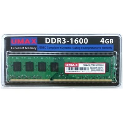 UMAX DDR3 1333 4GB 桌上型記憶體 256X8 雙面顆粒