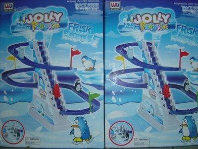 小羅玩具批發-企鵝電動軌道組 電動企鵝軌道組 企鵝爬樓梯(777-3)