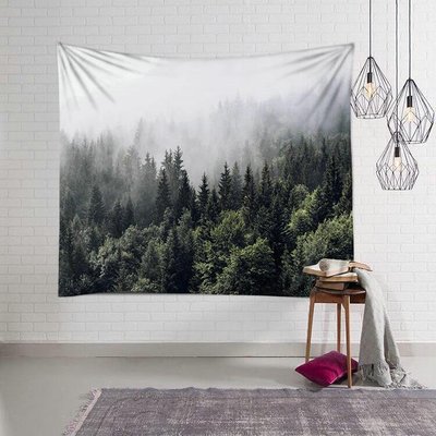 【M WareHouse】北歐風 雲海森林掛布 掛毯 。B70605