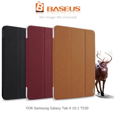 --庫米--BASEUS 倍思 Samsung Galaxy Tab 4 10.1 T530 雅格三折磨砂皮紋皮套