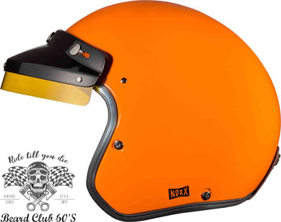 ♛大鬍子俱樂部♛ NEXX® X.G20 Saloon 歐洲 質感 都會 復古 偉士牌 Jet 安全帽 橘色
