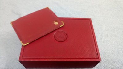 保證真品//知名品牌 { ROLEX } 勞力士 大款 紅色 錶盒+明片夾 卡夾