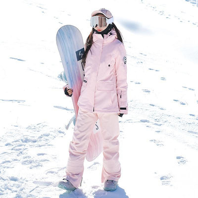 滑雪服 滑雪套裝 滑雪褲 滑雪外套 新潮滑雪服女韓國單板雙板防風防水保暖加棉戶外滑雪衣褲女套裝