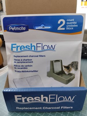 Petmate 沛萊 寵物犬貓狗 電動飲水機專用活性碳濾心 過濾棉 濾淨棉 DK-24899（2枚入）每包160元
