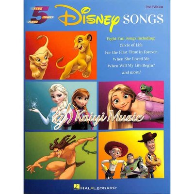 Kaiyi Music 【Kaiyi music】五指鋼琴譜迪士尼歌選 5 Finger Piano Songbook Disney Songs