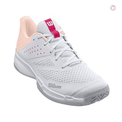 【WILSON威爾勝】WILSON Kaos Stroke  女款網球鞋 白粉 WRS328870 尺寸:US7.5