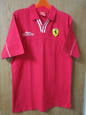 Ferrari法拉利 賽車服經典紅色短袖 刺繡LOGO POLO衫