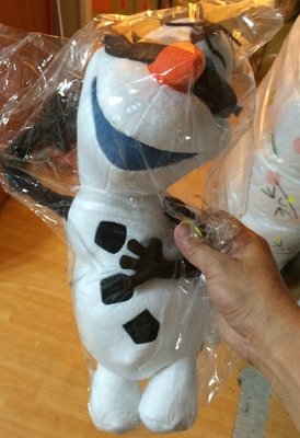 日本 迪士尼 冰雪奇緣 雪寶 玩偶大娃娃 33cm 特價250