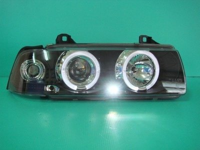 小傑車燈-全新 BMW E36 4門 2門一体成形光圈歐規.美規大燈