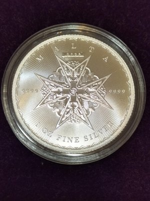2023 1oz Malta Maltese Cross .9999 Silver BU Coin (全新現貨)