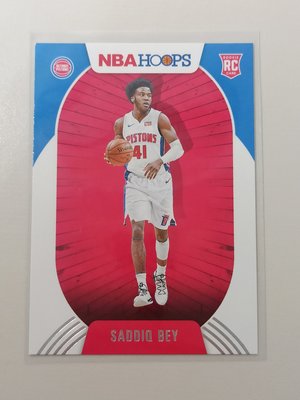 【NBA】活塞超強潛力RC，新人Saddiq Bey，2020 Hoops盒卡