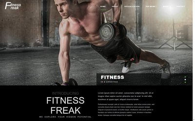 Fitness Freak Sports Category響應式網頁模板、HTML5+CSS3、網頁設計  #02099