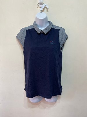 「 二手衣 」 Bluedeer 女版短袖上衣 M號（深藍）25