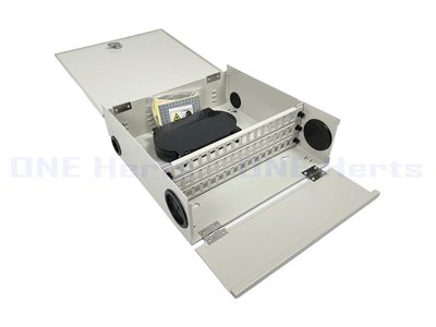 KC02-48C-DW-S 48芯壁掛光纖終端箱(雙開) S 48路光纖盒 48口光纖箱 末端光纖收容箱 光電資訊箱