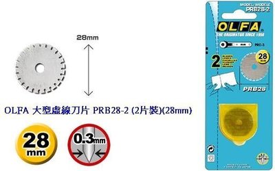 {阿治嬤} 日本 OLFA 大型 虛線刀 PRC-3 刀片 PRB28-2 (2片裝)(28mm)