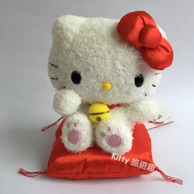 [Kitty 旅遊趣] Hello Kitty 招財貓絨毛娃娃 凱蒂貓 禮物 新年禮物 擺飾品 有多款