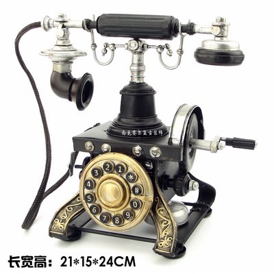 復古鐵皮模型1892年派拉蒙艾菲爾古董電話機拍攝道具仿古裝飾＊Vesta 維斯塔＊