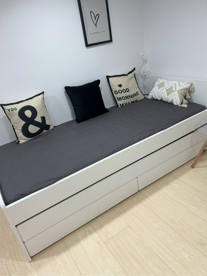 IKEA 二手子母床SLAK，白色 90*200cm，9成新