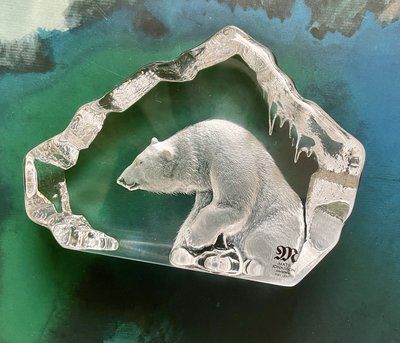 全新未使用北歐 手工 瑞典 Mats Jonasson 雕刻水晶雕刻 原包裝帶原盒原說明書
