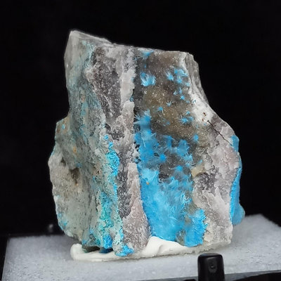 【二手】美麗碳絨銅礦Cyanotrichite重晶石   編號:2 礦石 水晶 擺件【禪靜院】-4728
