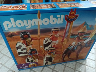 全新 公司貨 德國 Playmobil 4245 埃及 士兵 神鬼戰士 法老 摩比 老件 老摩 絕版 XXL 動物 歷史