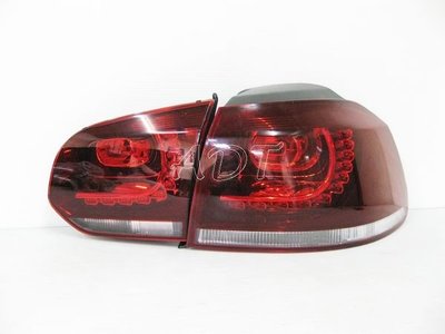 ~~ADT.車燈.車材~~福斯VW GOLF 6代 GOLF6 R20式樣 原廠型暗紅LED尾燈一組 11000完工價