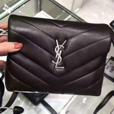 Saint Laurent 經典小胖子 YSL Toy loulou 相機包 20CM 黑色 紅色 斜背包