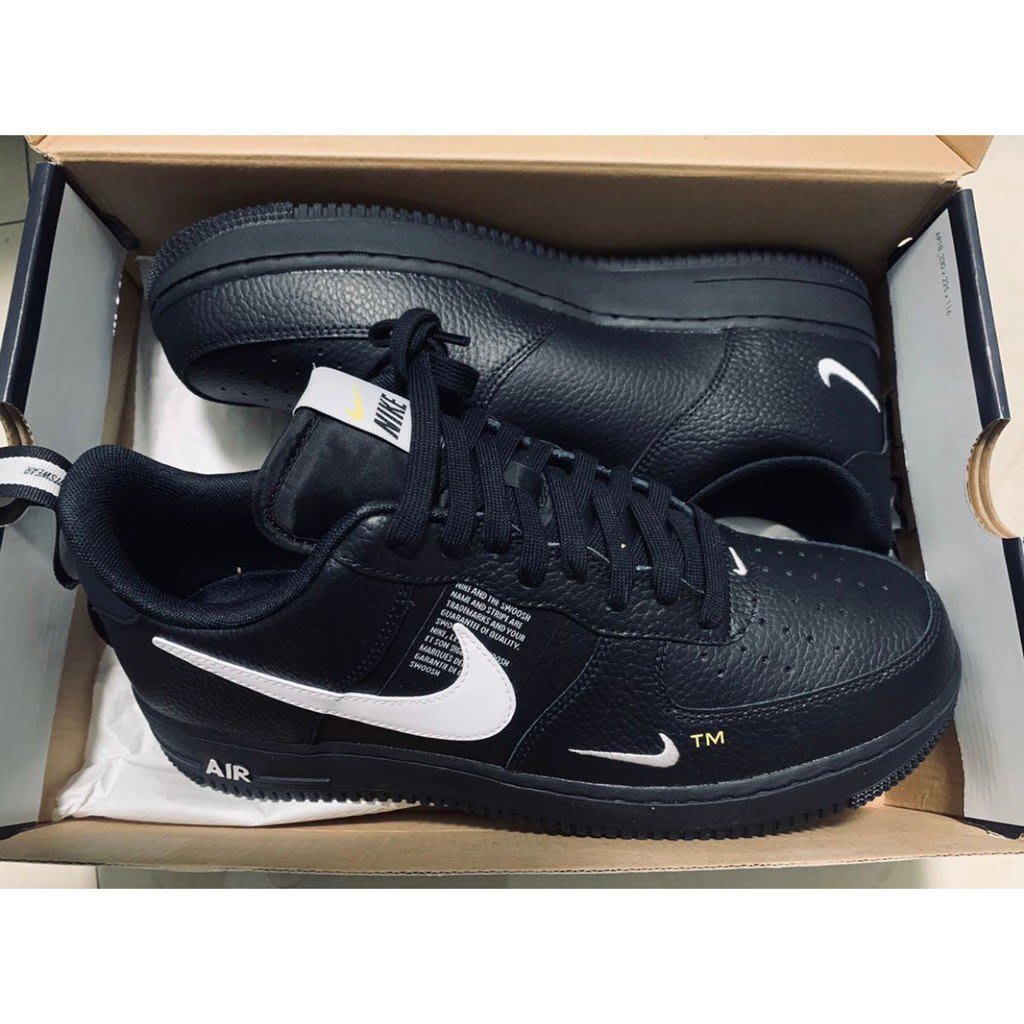 正品Nike Air Force 1 '07 LV8 Utility Black 解構黑AJ7747-001