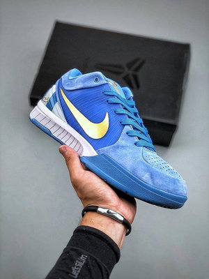 【格格巫】耐克 Nike Zoom Kobe IV Protro 科比專業麂皮實戰籃球鞋 白藍 34