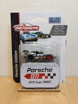 ~ 阿開王 ~ Majorette Porsche 911 992 Carrera GT3 美捷輪 保時捷 電鍍 鐵盒
