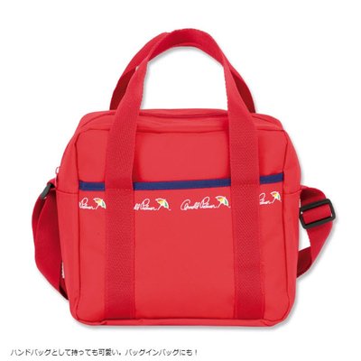 [瑞絲小舖]~日雜附錄Arnold Palmer紅色方型兩用式肩背提包 手提包 斜背包 側背包 單肩包 托特包