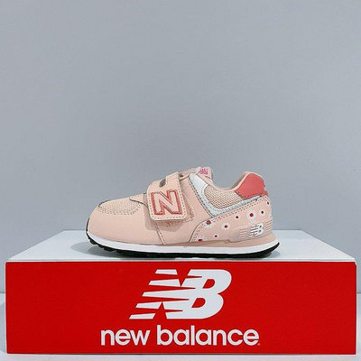 New Balance 574 小童 粉色 小花朵 寬楦 魔鬼氈 運動 休閒鞋 IV574FS1