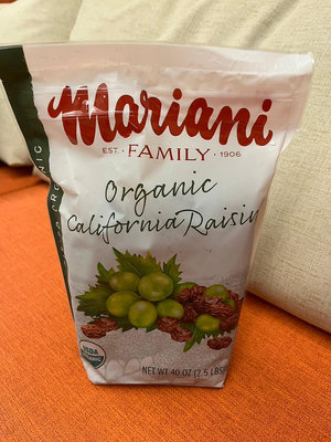 Mariani美國有機葡萄乾 ㄧ包1.13 公斤  309元—可超商取貨付款