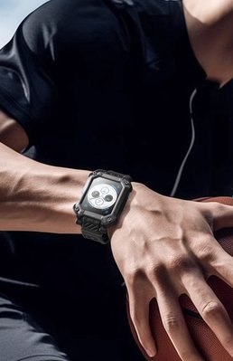 【 ANCASE 】 apple watch 44 45mm SE2 SE 8 7 6 錶帶保護殼鋼化膜保護套