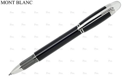 【Pen筆】德國製 Mont Blanc萬寶龍 SRWATALK星際漫遊黑桿鉑金夾鋼珠筆 25602