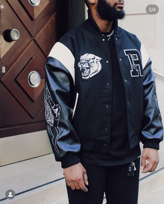 全新商品 字母 R 老虎 刺繡 皮袖 Jacket 夾克 棒球外套
