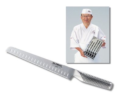 ☆╮德國小屋╭☆ 日本 GLOBAL  具良治  麵包刀  鋸齒刀  22公分