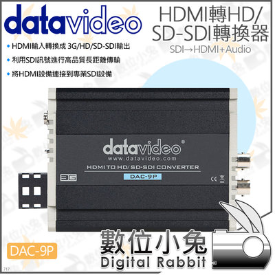 數位小兔【datavideo 洋銘 DAC-9P HDMI轉HD/SD-SDI轉換器】訊號 音訊 導播機 錄影機 轉換盒