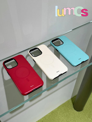Lumos「PANTONE色」韓國菲林二合一極簡純色磨砂手機殼設計iphone15新年紅色手機殼