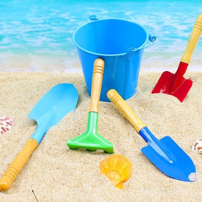 沙灘玩具組 挖沙工具 玩沙工具組 兒童玩具 沙坑玩具沙灘玩具兒童鏟子和桶套裝加厚鐵桶小鏟子海邊戶外園藝挖沙子工具 phR