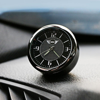 Mini Cooper 汽車儀表臺時鐘擺 時鐘 帶強力3M膠 隨意貼 掌握時間-極致車品店