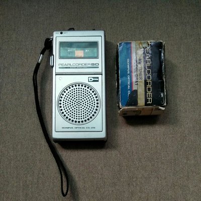 【快樂尋寶趣】日本早期Olympus Pearlcoder SD微型錄音機+DRA1 AM TUNER
