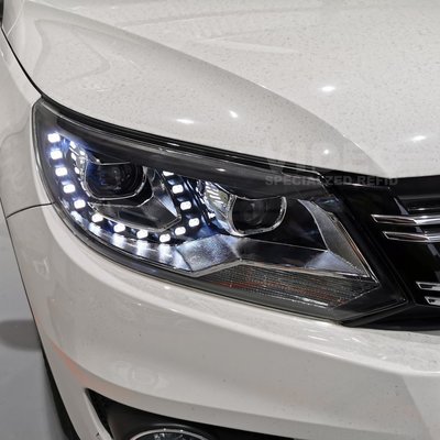 威德汽車精品 福斯 12-15 TIGUAN 原廠型 大燈 總成 DRL 日行燈 搭配 HID 效果100分