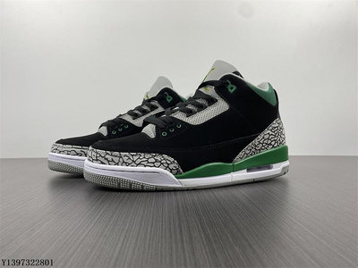 Air Jordan 3 “Pine Green”】爆裂紋 黑綠時尚 休閒鞋 CT8532-0