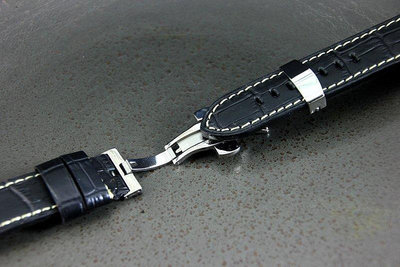 Hamilton seiko citizen的新衣,banda軍錶飛行風格鉚釘 22mm,雙按式不鏽鋼蝴蝶扣black