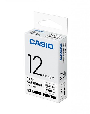 *福利舍* CASIO XR-12WE1 白底黑字標籤帶(寬度12mm)(含稅)請先詢問再下標