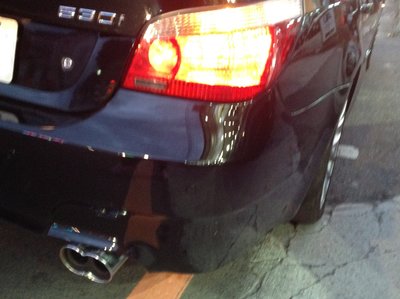 DJD18072425 全新 BMW E60 03 04 05 06 年 燻黑 紅白 光柱 光條 LED 尾燈 後燈