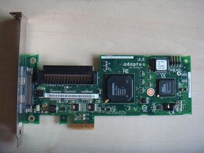 新到貨Adaptec ASC-29320LPE PCI-E X1 SCSI 硬盤陣列卡