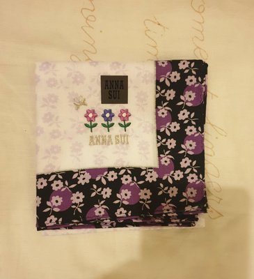 ANNA SUI 安娜蘇 純棉絲質手帕 日本最新款 2019.09 購入