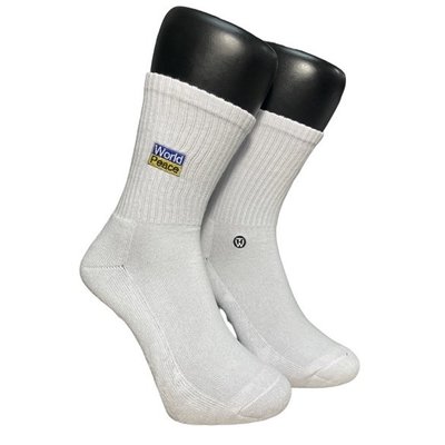 烏克蘭國旗襪 台灣製造 白襪 一代World Peace 世界和平襪 萊卡精舒棉 氣墊襪 長版 75海